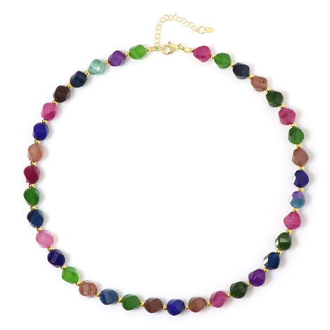 Quarz-Silberhalskette