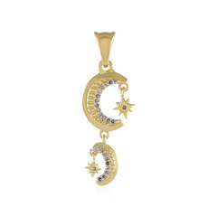 Pendentif en argent et Diamant champagne SI1