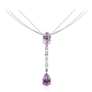 Lavendel-Amethyst-Silbercollier