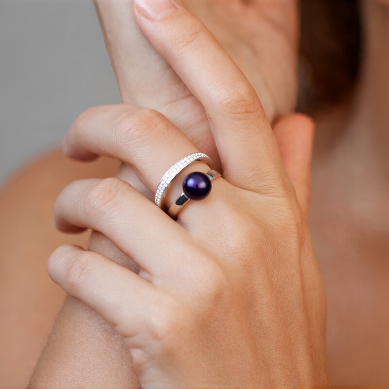 Bague en argent et Améthyste de Sibérie (de Melo Essence)