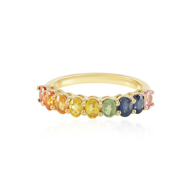 Bague en argent et Saphir jaune