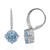 Himmelblauer Topas-Silberohrringe