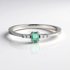 Anello in argento con Smeraldo Colombiano
