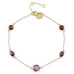 Bracciale in argento con Ametista Rose de France