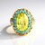 Anello in argento con Quarzo Ouro Verde (Gems en Vogue)