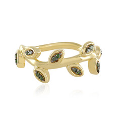 Anillo en oro con Diamante verde I4