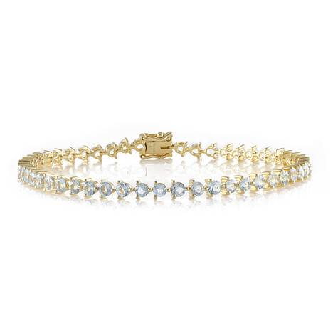 Brasilianischer Aquamarin-Silberarmband