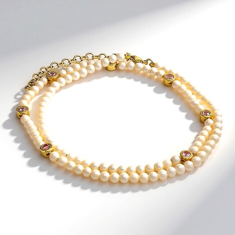 Bracciale in oro con Zaffiro Rosa di Tuléar (Michelle Albala)