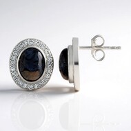Orecchini in argento con Pietersite