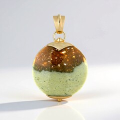 Ciondolo in argento con Legno Fossile (Bali Barong)