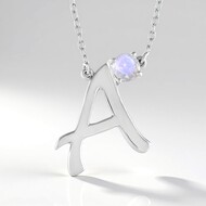 Collana in argento con Pietra di Luna Arcobaleno