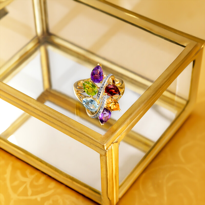 Zilveren ring met Zambia-amethisten