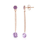 Rose de France Amethyst Silver Earrings