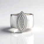Anello in argento con Diamante I2 (H) (de Melo Essence)