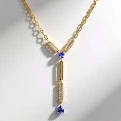 Collana in oro con Tanzanite AAA