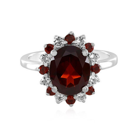 Indischer Granat-Silberring