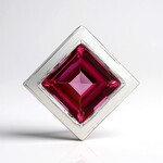 Ciondolo in argento con Topazio Rosa (MONOSONO COLLECTION)
