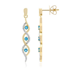 9K Hauynite Gold Earrings