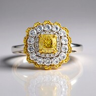 Gelber SI2 Brillant-Goldring (CIRARI)