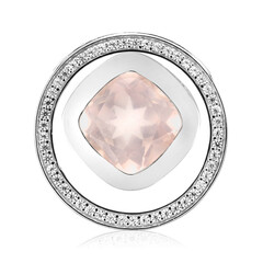Pendentif en argent et Quartz rose