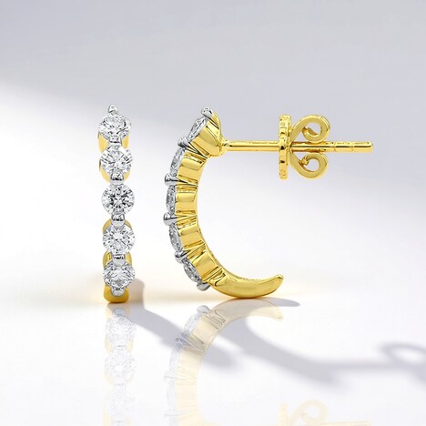 Orecchini in oro con Diamante SI1 (G) (Annette)
