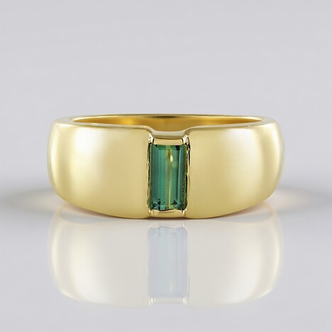 Anello in argento con Tormalina Verde di Benedito (Adela Silber)