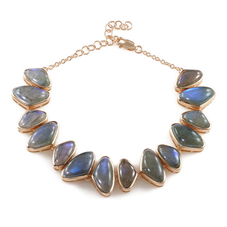 Brazalete en plata con Labradorita azul de Maniry (KM by Juwelo)