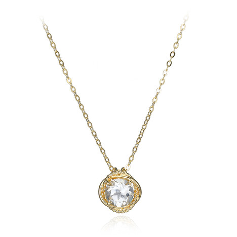 Collar en plata con Topacio blanco (Adela Silber)