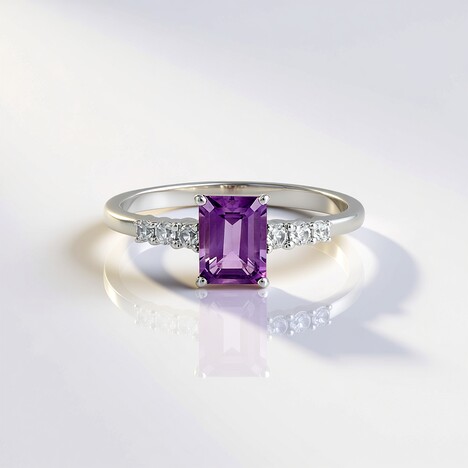 Anello in argento con Ametista Siberiana