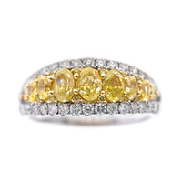 Anillo en oro con Diamante amarillo SI2 (CIRARI)