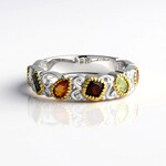Anello in argento con Citrino Madeira (Gems en Vogue)