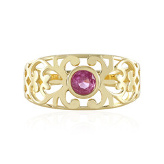 Anillo en plata con Zafiro rosa de Madagascar