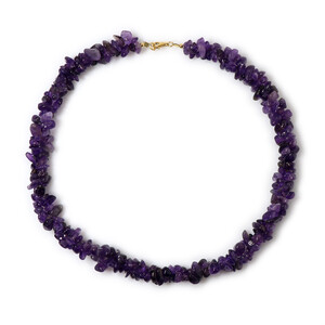 Collar en plata con Amatista de Zambia