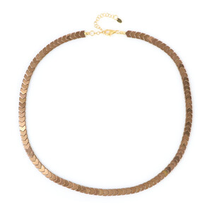 Collar en plata con Hematita bronce