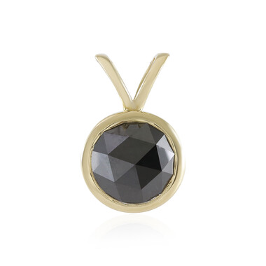 Schwarzer Diamant-Goldanhänger