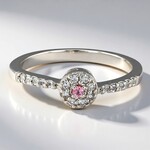 Anello in argento con Tormalina Rosa