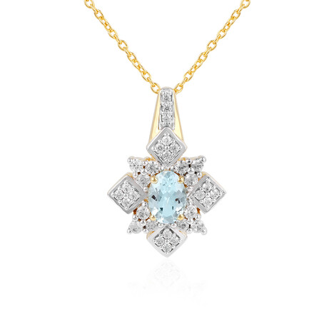 Collana in argento con Acquamarina