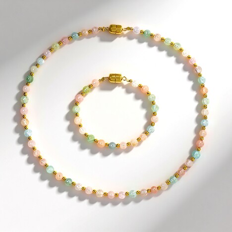 Parure in argento con Berillo Fancy (Riya)