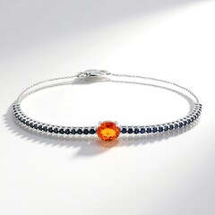 Bracciale in oro con Zaffiro Arancione Ban Ka Cha