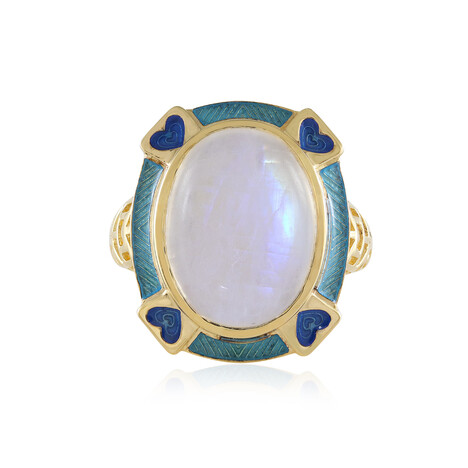 Regenbogen-Mondstein-Silberring (Adela Silber)