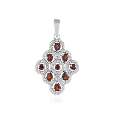 Mozambique Garnet Silver Pendant