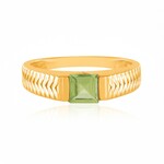 Zilveren ring met een peridoot (de Melo Essence)