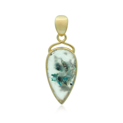 Ciondolo in argento con Gemma Silicea (Bali Barong)