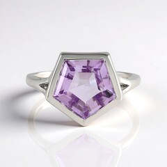 Anello in argento con Ametista Rose de France