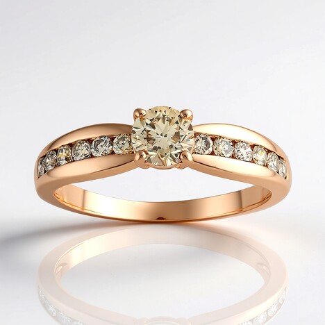 Anello in oro con Diamante Rose de France VS1 di Argyle (Annette)