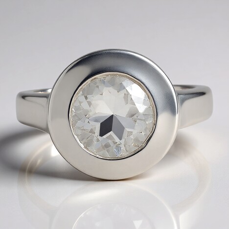 Anello in argento con Quarzo Bianco