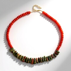 Collana in argento con Quarzo Arancione (Riya)