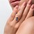 Zilveren ring met blauwe ster saffieren