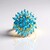 Bague en argent et Apatite bleu néon