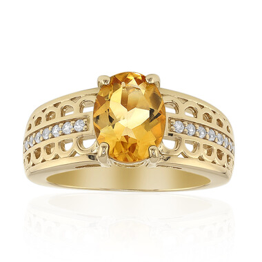 Anello in argento con Citrino